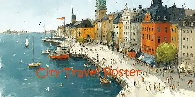 City Travel Storybook Art Poster Pages generated by undefined