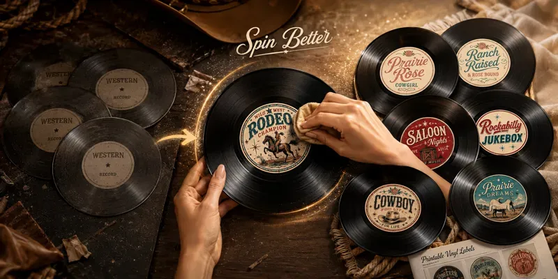 Western Vinyl Record Printables generated by undefined