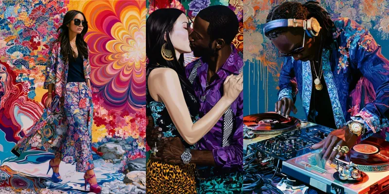 Mickalene Thomas Style Images generated by undefined