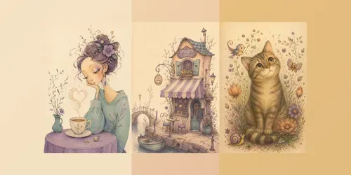 Fairy Tales In The World Of Pastel Forms generated by chatgpt-image