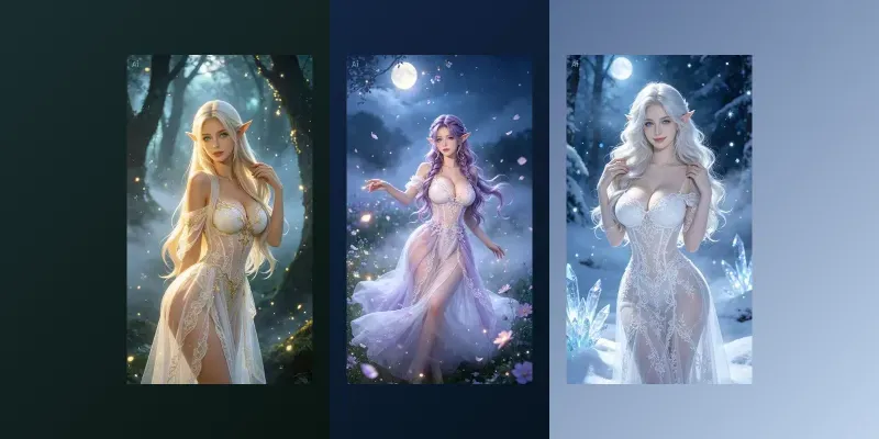 Ethereal Elf Women Fantasy Portraits generated by undefined