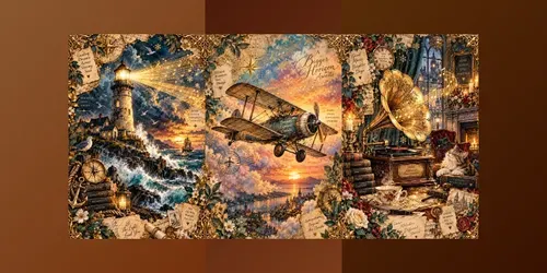 Vintage Whimsical Junk Journal Art generated by chatgpt-image