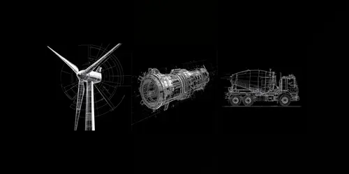 Blueprint Engineering Illustrations generated by midjourney