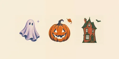 Retro Riso Halloween Prints generated by chatgpt-image