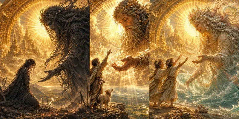 Golden Deity Blessings generated by undefined