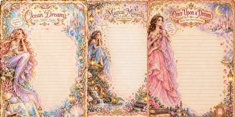 Vintage Fantasy Journal Pages