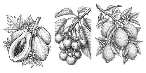 Vintage Etching Coloring Book Pages generated by gemini-image