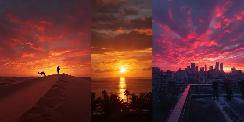 Dramatic Sunset Photography generated by undefined