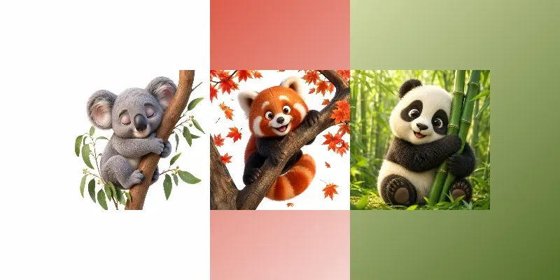 Cute 3D Animal Characters generated by undefined