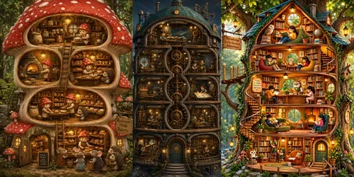 Whimsical Cutaway Building Makers generated by chatgpt-image