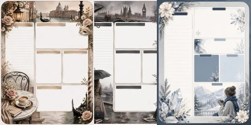 Editorial Planner Collages generated by undefined