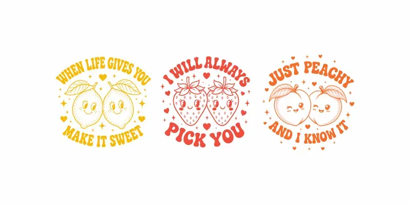 Retro Fruit Pun Typography Tshirt Design generated by undefined