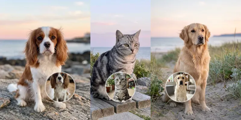 Coastal Breeze Pet Portraits generated by undefined