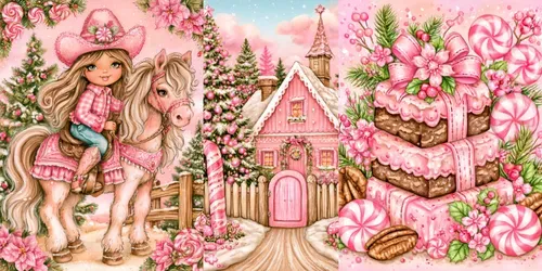 Cowgirl Christmas Junk Journals generated by midjourney