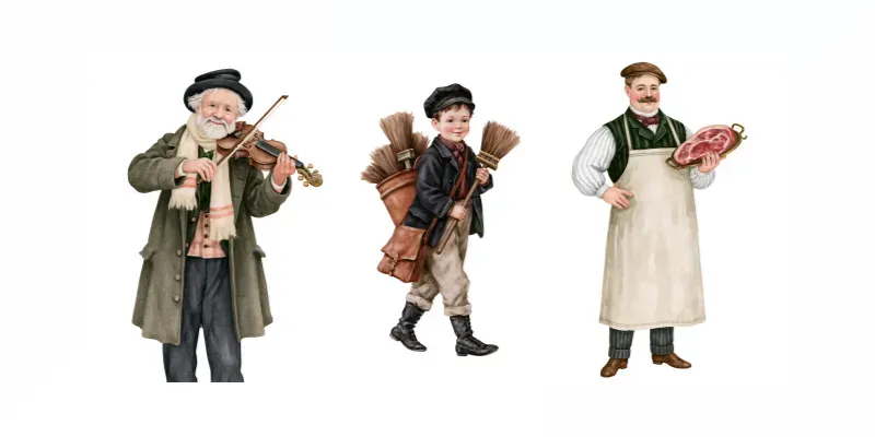 Victorian Era Life Style Cliparts generated by undefined