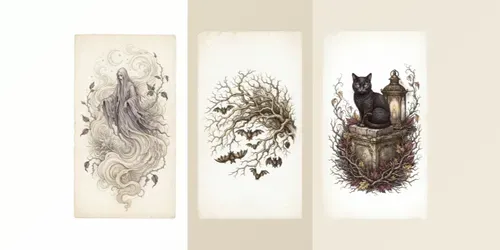 Victorian Gothic Halloween Cliparts generated by chatgpt-image