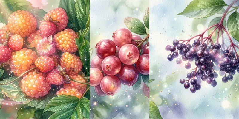 Dreamy Glow Berries generated by undefined