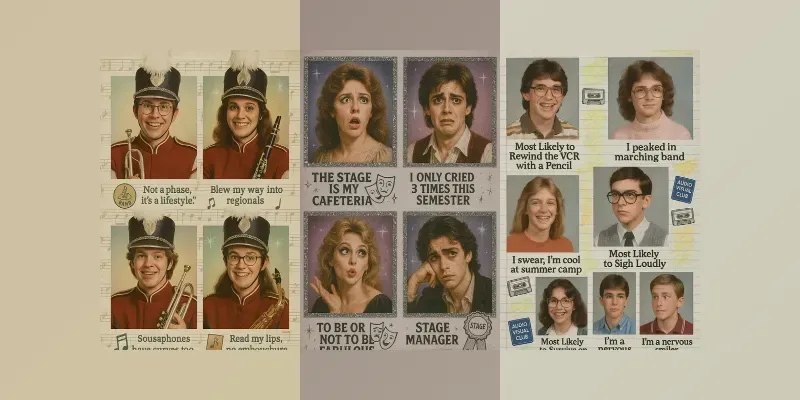 Retro Yearbook Collage Mockup Style generated by undefined