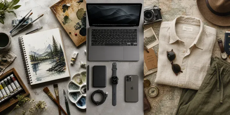 Editorial Flatlay Creator Kits generated by undefined