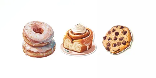 Aesthetic Pastel Dessert Stickers generated by midjourney