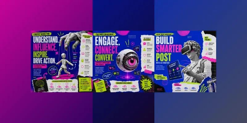 Bold Neon Marketing Carousel Kits generated by undefined