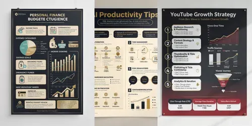 Premium Infographic Posters generated by flux