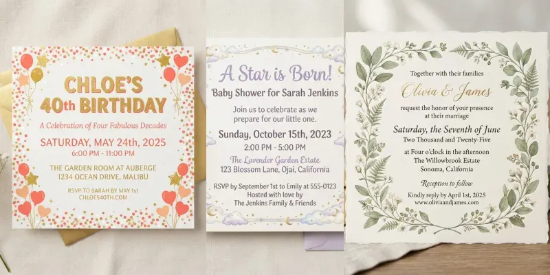 Professional Digital Invitation Card Gens
