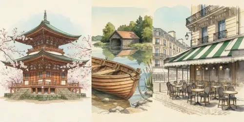 Detailed Watercolor Illustrations generated by gemini-image