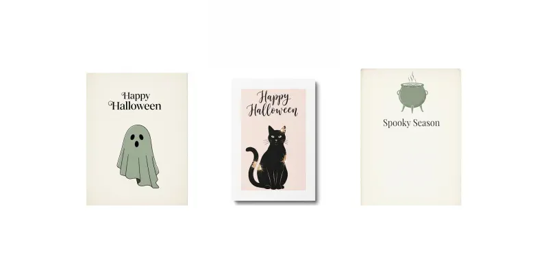 Minimalist Neutral Halloween Printables generated by undefined