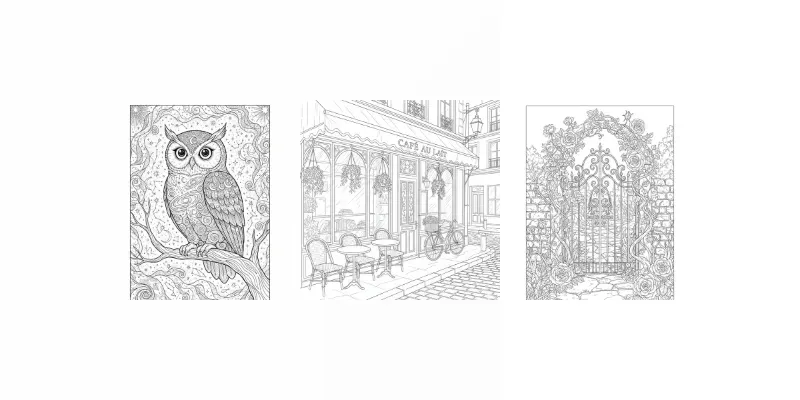 Intricate Adult Coloring Therapy Art generated by undefined