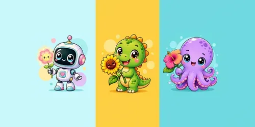 Cute Kawaii Mascot Collections generated by chatgpt-image