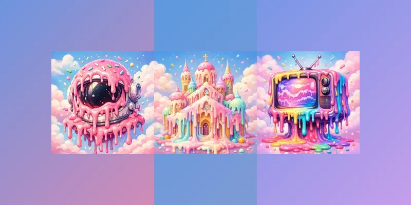Dripping Surreal Dessert Worlds generated by undefined
