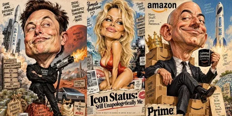 Sarcastic Funny Celebrity Caricatures