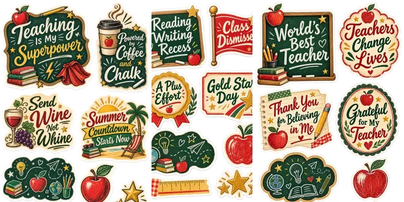 World Teachers Day Quote Stickers Png generated by undefined