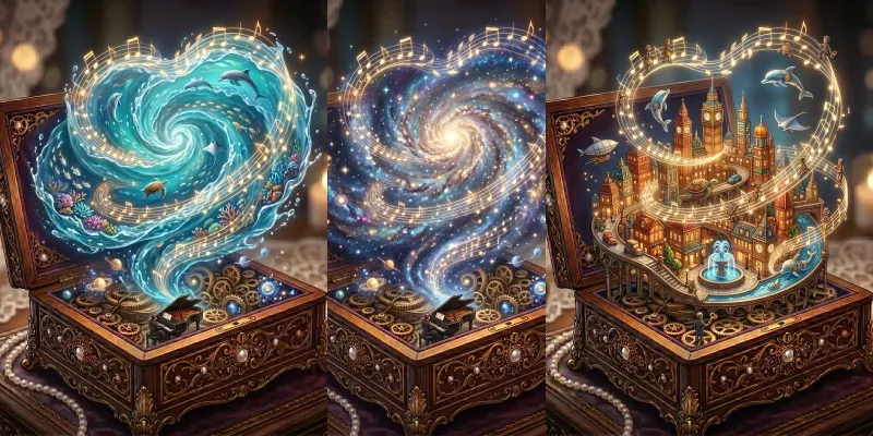 Melody Box Worlds generated by undefined