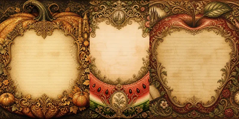 Enchanted Fruit Tale Journal Pages