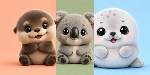 Cute Fluffy Mascot Animals generated by chatgpt-image