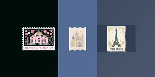 World Landmark Stamp Generator generated by midjourney