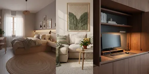 Modern Minimalist Interior Small Spaces generated by gemini-image