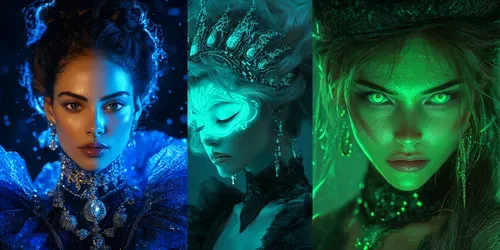 Neon Renaissance Portraits generated by midjourney