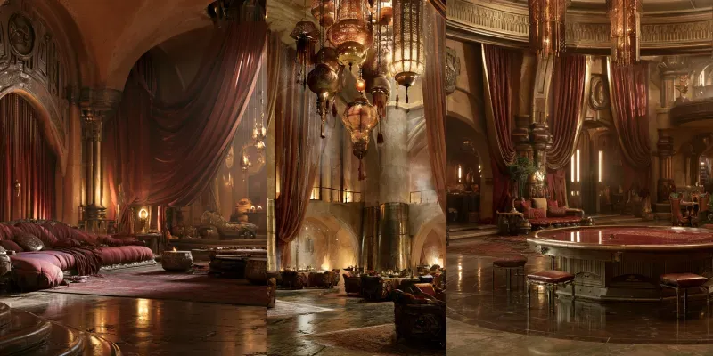 Star Wars Hutt Palace Interiors generated by undefined