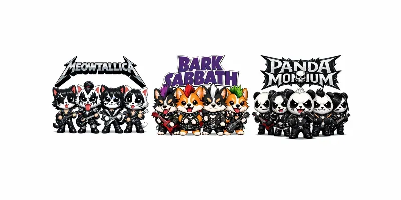 Chibi Rock Animal Bands generated by undefined