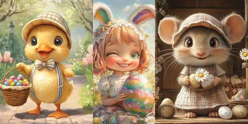 Whimsical Easter Characters