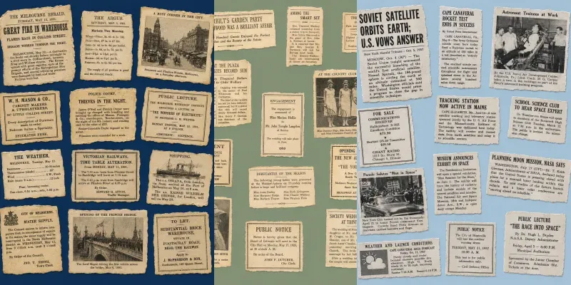 Vintage News Clipping Cutouts generated by undefined