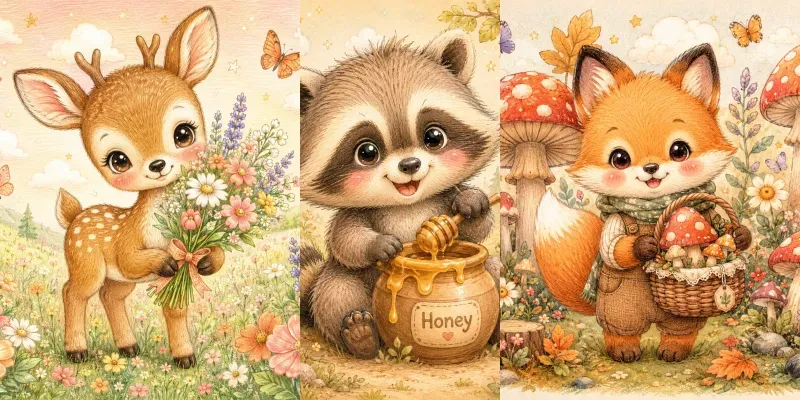 Woodland Baby Animal Generator generated by undefined