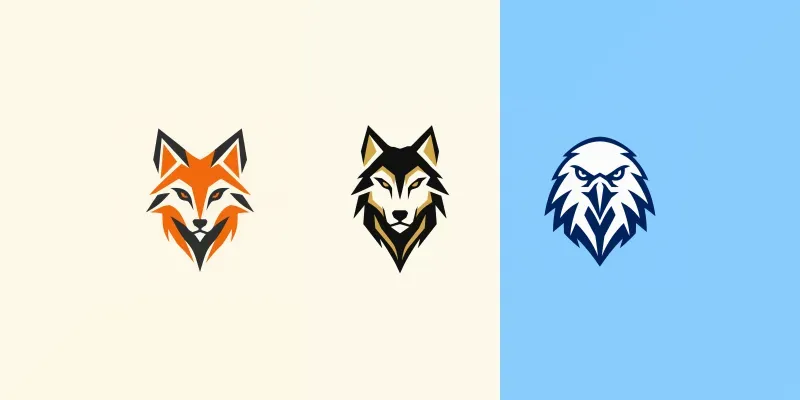 Minimalist Geometric Animal Logos