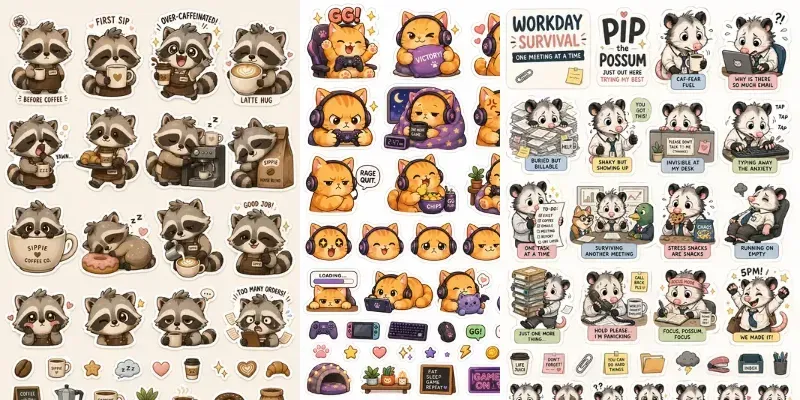 Mascot Sticker Sheet Generator generated by undefined