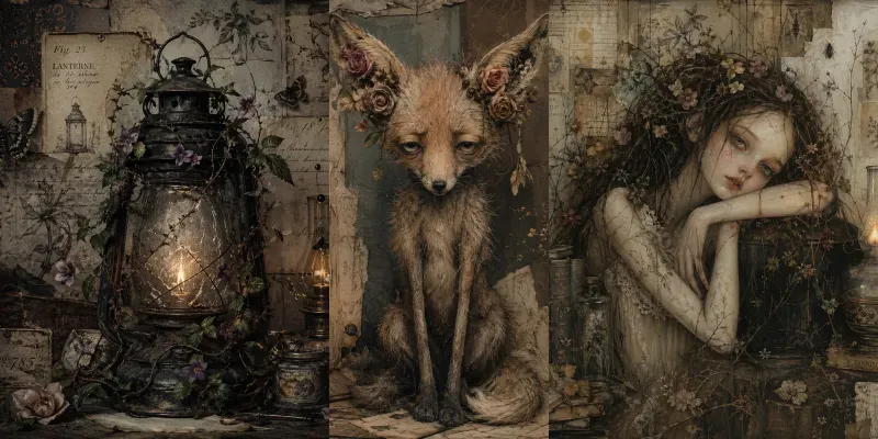 Dark Whimsical Mixed Subjects generated by undefined