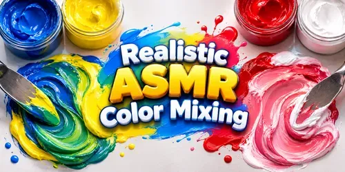 Realistic ASMR Color Mixings generated by grok-video