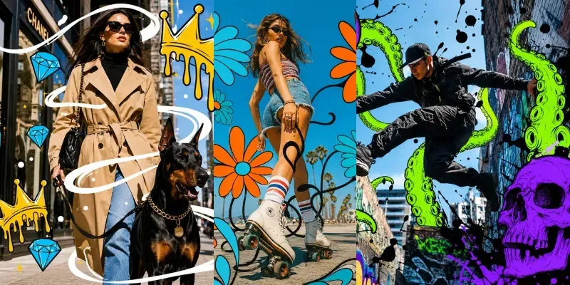Mixed Media Urban Cartoon Interventions generated by undefined